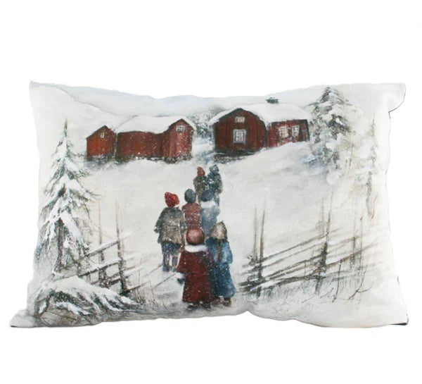 Dekokissen, Bauernhofbesuch, Winterkinder