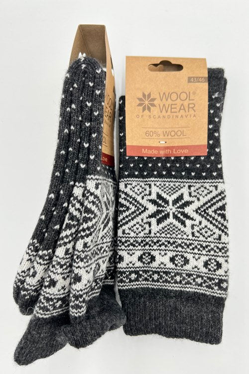 Norweger Wollsocken Herren 60% Wolle von WOOLWEAR of Scandianvia