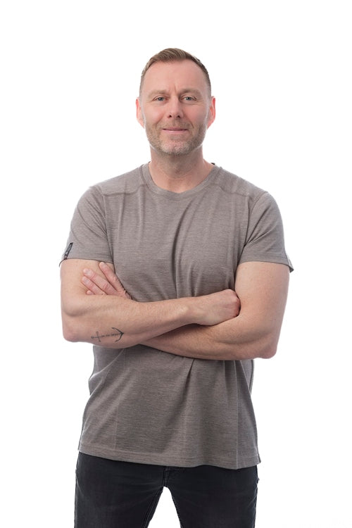 Baselayer-T-Shirt von WOOLWEAR of Scandinavia aus 100 % Merinowolle, Kurzarm