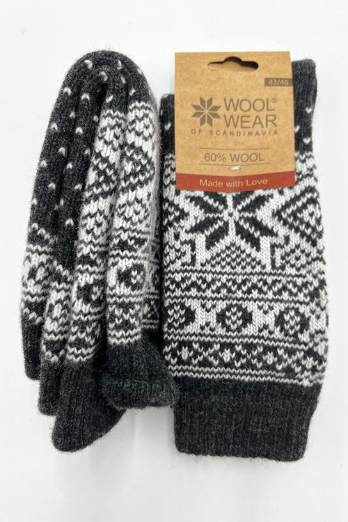 10 Farben! Damen Norweger Kuschelsocken aus 60% Lammwolle