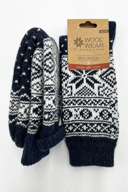 10 Farben! Damen Norweger Kuschelsocken aus 60% Lammwolle