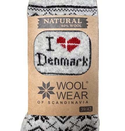 Dänemark  Wollsocken   "I love Danmark"