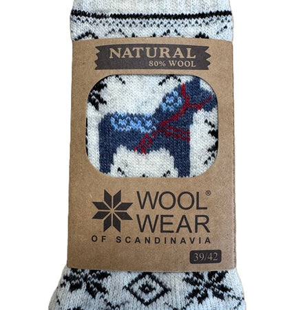 DALAHEST Wollsocken aus 80% Wolle mit schwedischer Flagge