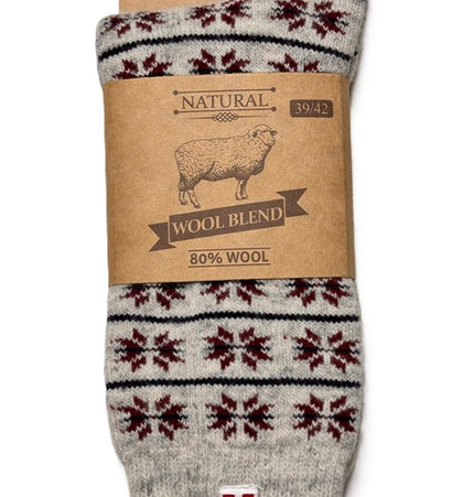 Kuschelsocken rot aus 80% Schurwolle von WOOLWEAR of Scandinavia®