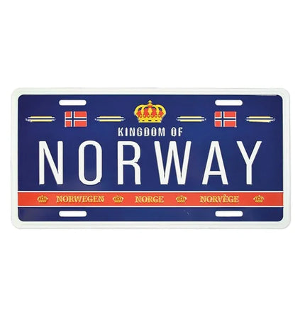 Nummernschild, Königreich Norwegen, 30x15, geprägt