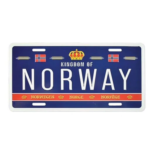 Nummernschild, Königreich Norwegen, 30x15, geprägt