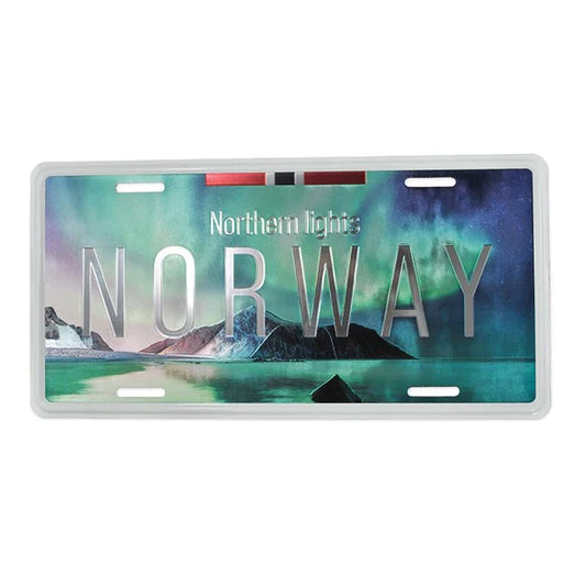 Nummernschild, Norwegen Nordlichter Foto, 30x15, foliert