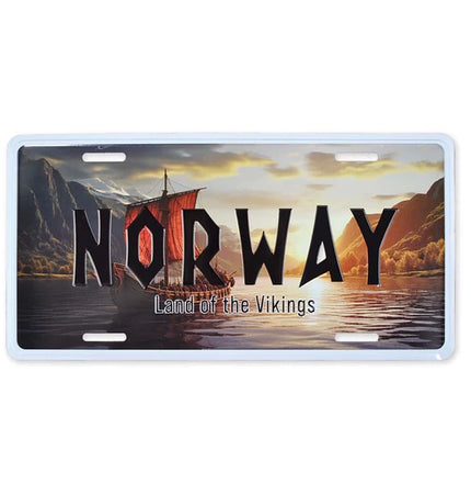 Nummernschild, Wikingerschiff, 30x15, geprägt