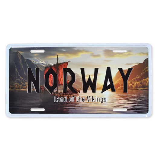 Nummernschild, Wikingerschiff, 30x15, geprägt