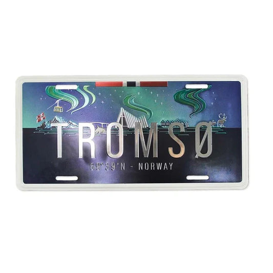 Nummernschild, Tromsø Nordlichter, 30x15, foliert