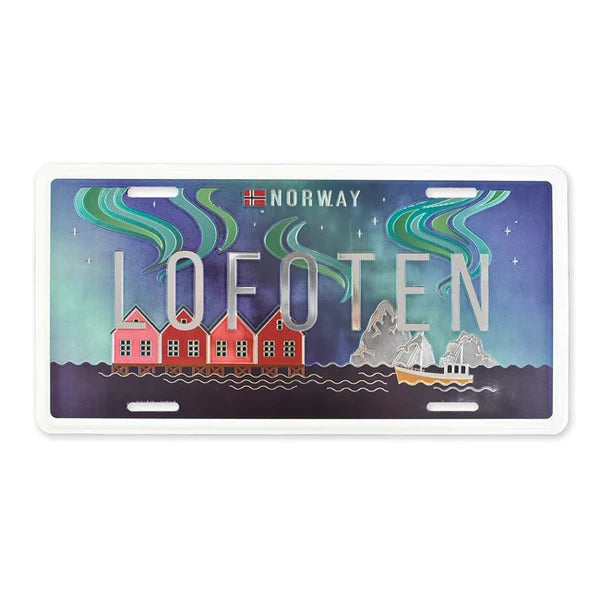 Nummernschild, Lofoten Nordlichter, 30x15, foliert