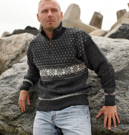 Wollpullover von Norwool in Norwegen produziert aus 100% reiner neuer Wolle