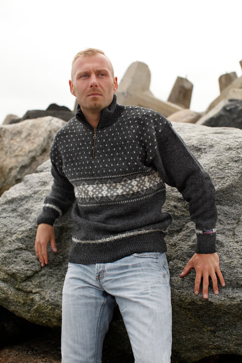 Wollpullover von Norwool in Norwegen produziert aus 100% reiner neuer Wolle