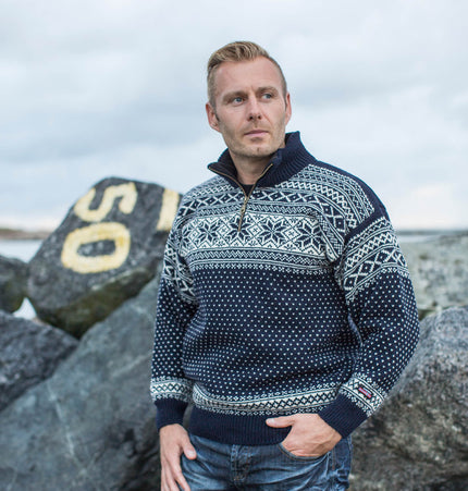 Original Norweger Pullover im Setadals Muster aus 100% reiner Wolle von Norwool