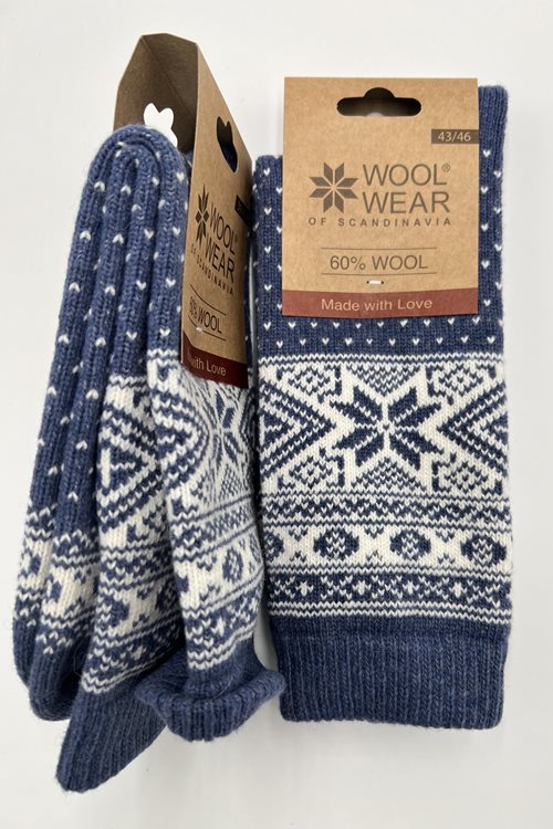 Norweger Wollsocken Herren 60% Wolle von WOOLWEAR of Scandianvia