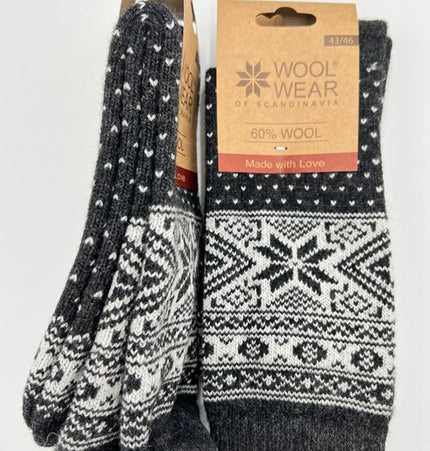 Norweger Wollsocken Herren 60% Wolle von WOOLWEAR of Scandianvia