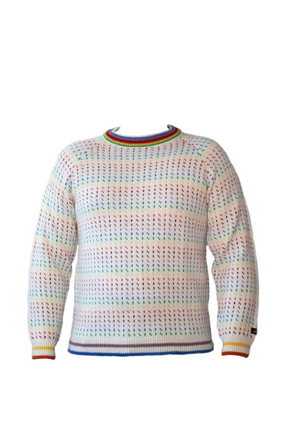 Norweger Pridelender Pullover von NORWOOL aus 100% Kammwolle, auch LGBT
