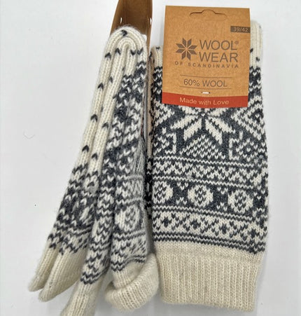 10 Farben! Damen Norweger Kuschelsocken aus 60% Lammwolle