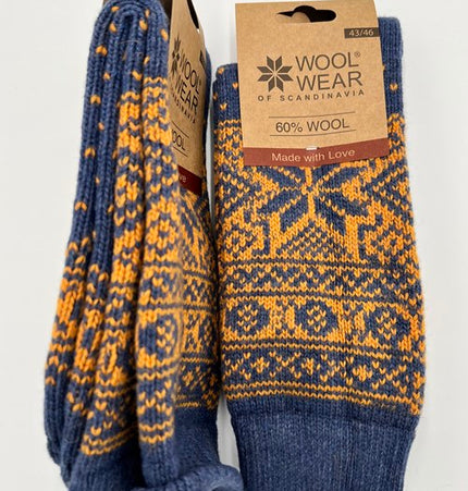 10 Farben! Damen Norweger Kuschelsocken aus 60% Lammwolle