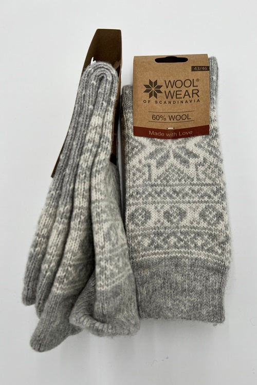 10 Farben! Damen Norweger Kuschelsocken aus 60% Lammwolle