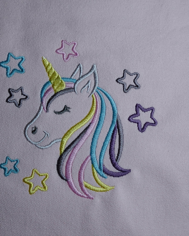 Unser Stickatelier: Stabiler Pferde Packbeutel für den Nachwuchs ;-) mit Einhorn - Stick