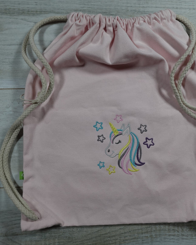 Unser Stickatelier: Stabiler Pferde Packbeutel für den Nachwuchs ;-) mit Einhorn - Stick