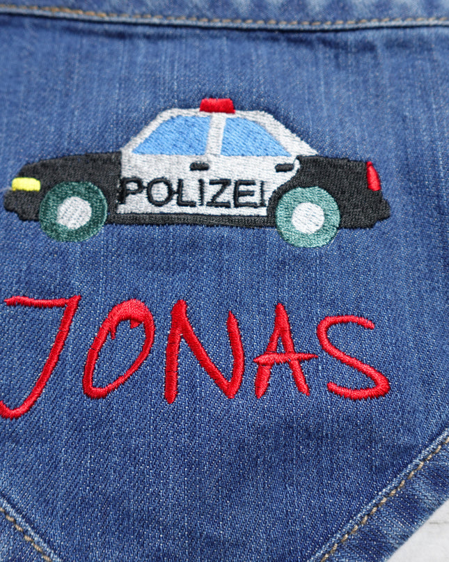 Dreieckstuch mit Polizeiauto für die Jüngsten