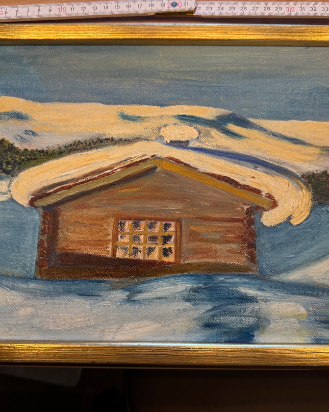 Winterlandschaft in Norwegen, Malerei