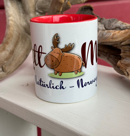 Wieder lieferbar! LittMoo - Henkel-Tasse:  "natürlich - Norwegen"