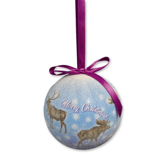 Weihnachtskugel, Elch/Rentier/Eisbär, mattiert