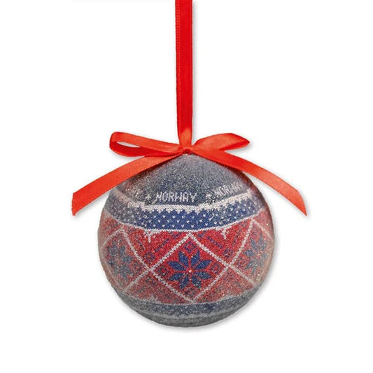 Weihnachtskugel, Strickmuster, Frosted