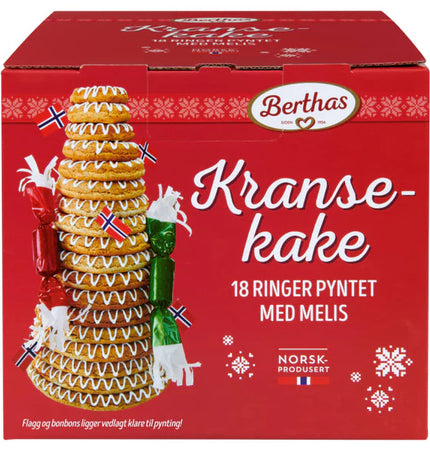 Kransekake 18 Ringer 900g Berthas