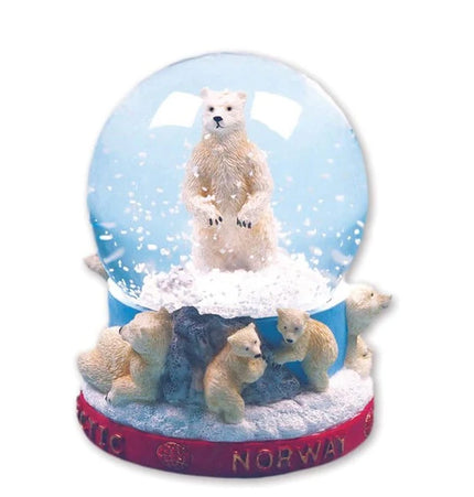 Schneekugel mit Eisbär