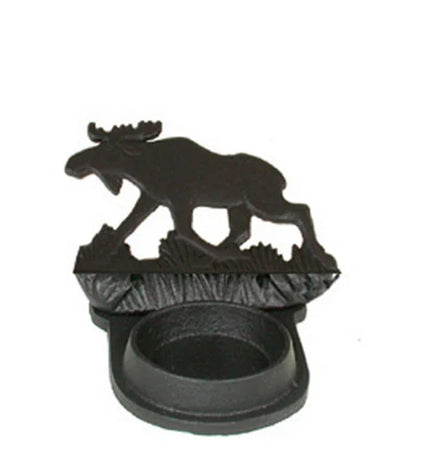 Teelichthalter mit Elchmotiv, Gusseisen