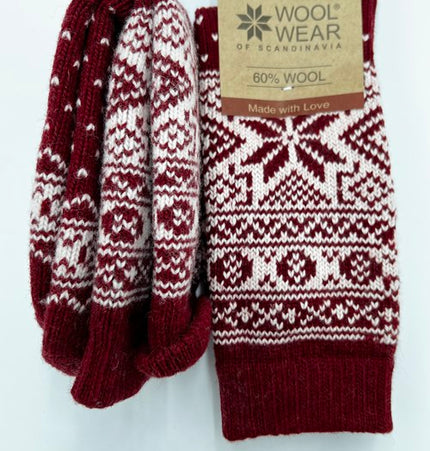 10 Farben! Damen Norweger Kuschelsocken aus 60% Lammwolle