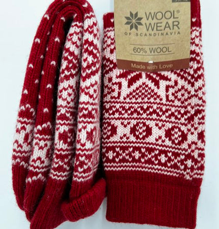 10 Farben! Damen Norweger Kuschelsocken aus 60% Lammwolle